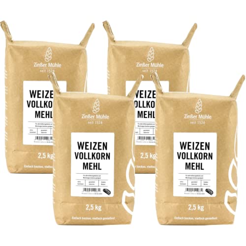 4X Weizenvollkornmehl 2,5 kg von Zinßer Mühle