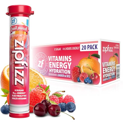 Zipfizz Healthy Energy Drink Mix, Fruit Punch, 20 Count von Zipfizz