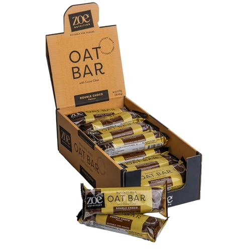 zoe Nutrition, Oat Bar, Pack of 18 x 65 g (18 Haferriegel x 65 g, Double Chocolate) von Zoe NUTRITION