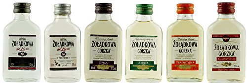 Geschenkset 6 x Żołądkowa Gorzka Minis in der Probiergröße | Polnischer Wodka | je 0,1 Liter von Żołądkowa Gorzka