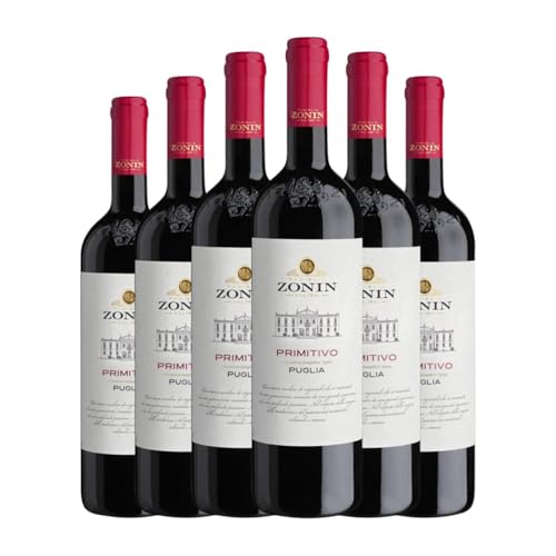 Zonin Classici Primitivo Puglia 75 cl Rotwein (Karton mit 6 Flaschen von 75 cl) von Zonin