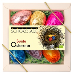 8 bunte Schokoeier von Zotter