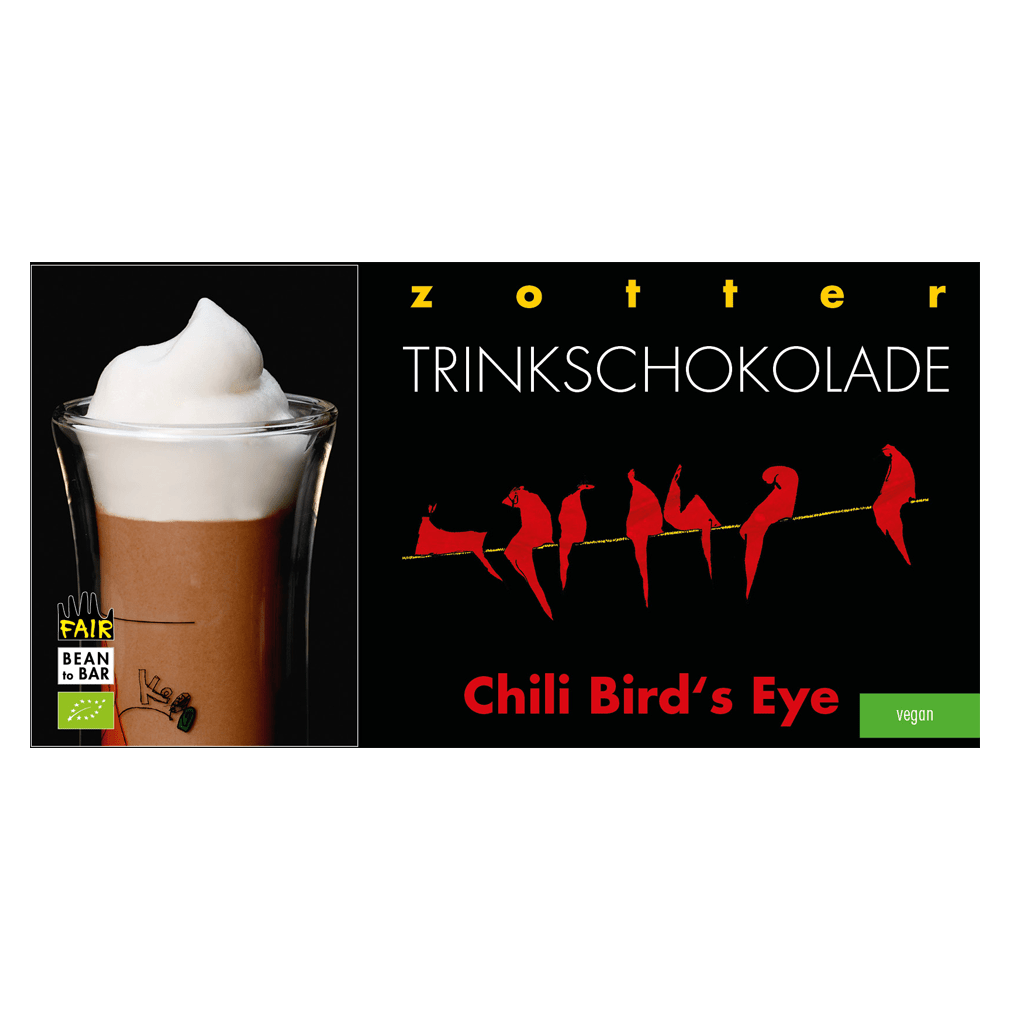 Bio Trinkschokolade - Chili Birds eye von Zotter