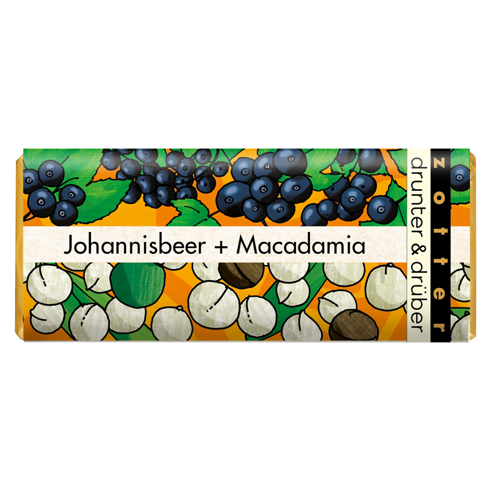 Bio drunter & drüber Johannisbeer & Macadamia von Zotter