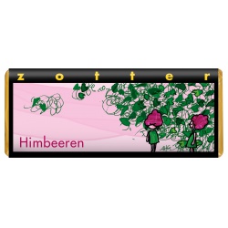 Bitterschokolade mit Himbeeren, handgeschöpft von Zotter