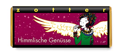 Zotter Extradunkle Milchschokolade "Himmlische GeNüsse" mit Haselnussnougat & Nussstückchen, handges von Zotter