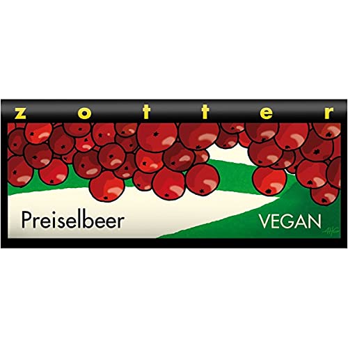 Zotter Bitterschokolade mit Preiselbeercreme, handgeschöpft (70 g) - Bio von Zotter