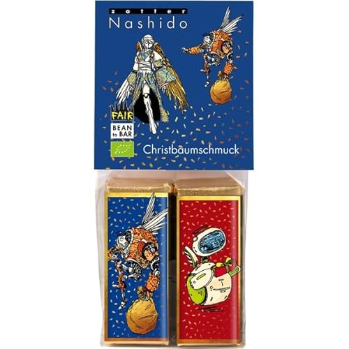 Zotter Christbaumschmuck "Nashido" mit cremig gefüllten Schokoladen (85 g) - Bio von Zotter