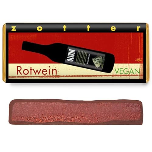 Zotter Handgeschöpfte Schokolade Rotwein vegan 70 g von Zotter