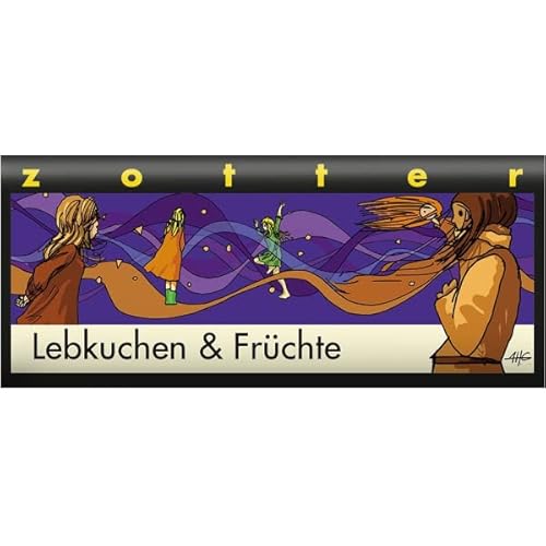 Zotter Milchschokolade "Lebkuchen & Früchte", handgeschöpft (70 g) - Bio von Zotter