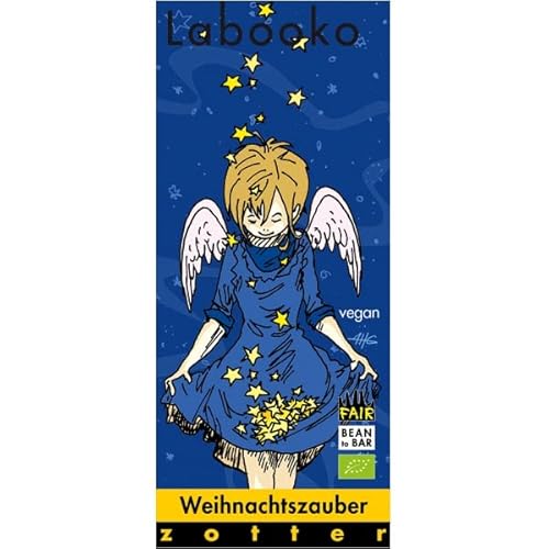 Zotter Schokoladen-Duo "Weihnachtszauber" mit 2 dunklen Schokoladen (70 g) - Bio von Zotter