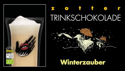 Zotter Trinkschokolade "Winterzauber" (Bio) - Schokolade in Mandel-Kokos-Mix mit Orange & Zimt Geschmack zum Zubereiten von Heißer Schokolade, perfekt zum Verschenken an Erwachsene & Kinder von Zotter