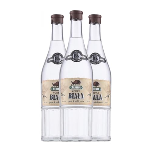 Wodka Zubr Biala 70 cl (Karton mit 3 Flaschen von 70 cl) von Zubr