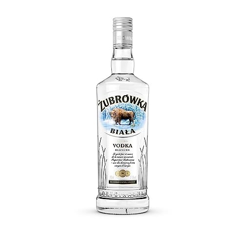 ŻUBRÓWKA BIAŁA Vodka (1 x 700 ml), polnischer Vodka mit der Kraft des Bisons, kristallklarer, aus den Wäldern Polens, ideal für Cocktails und Longdrinks, meistverkaufter Vodka, 37,5 % Alk. von Żubrówka