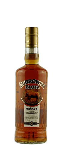 Żubrówka Złota (Sammlerstück) | Polnischer Gewürzwodka | 0,5 Liter, 37,5% Alkoholgehalt von Żubrówka