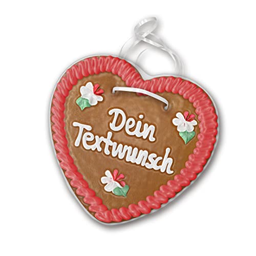 Individuelles Lebkuchenherz 24cm groß / 270g schwer. Original frisches Oktoberfestlebkuchenherz aus MünchenI Konditorei Zuckersucht (rot) von Zuckersucht