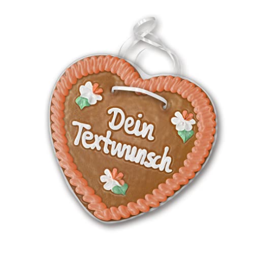 Individuelles Lebkuchenherzz 24cm groß / 270g schwer. Original frisches Oktoberfestlebkuchenherz aus MünchenI Konditorei Zuckersucht (orange) von Zuckersucht