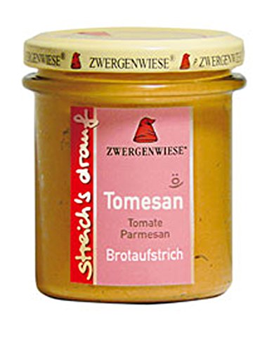 3er-SET Bio Aufstrich Tomesan (Tomate-Parmesan) 160g Zwergenwiese Streich's drauf von Zwergenwiese