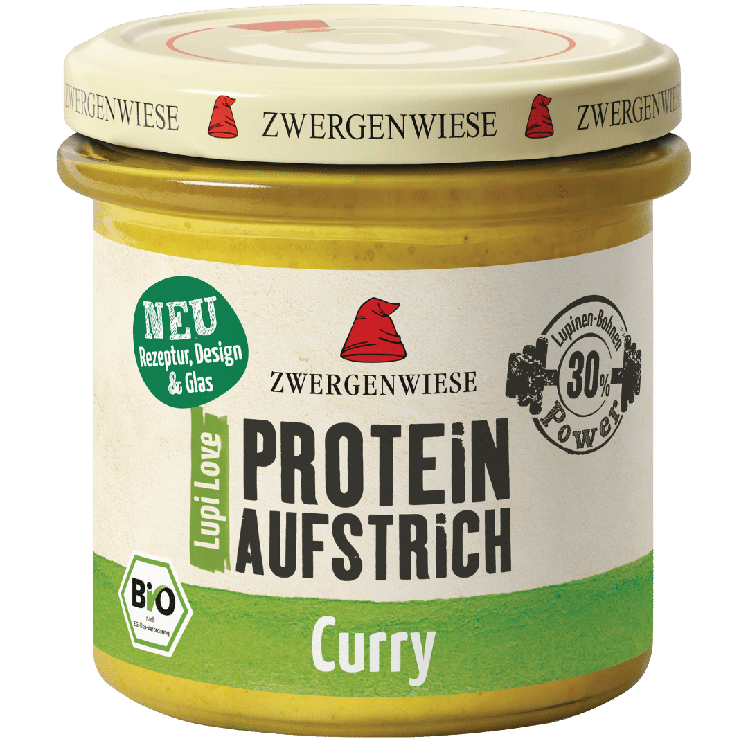 Bio LupiLove Protein Curry Brotaufstrich von Zwergenwiese