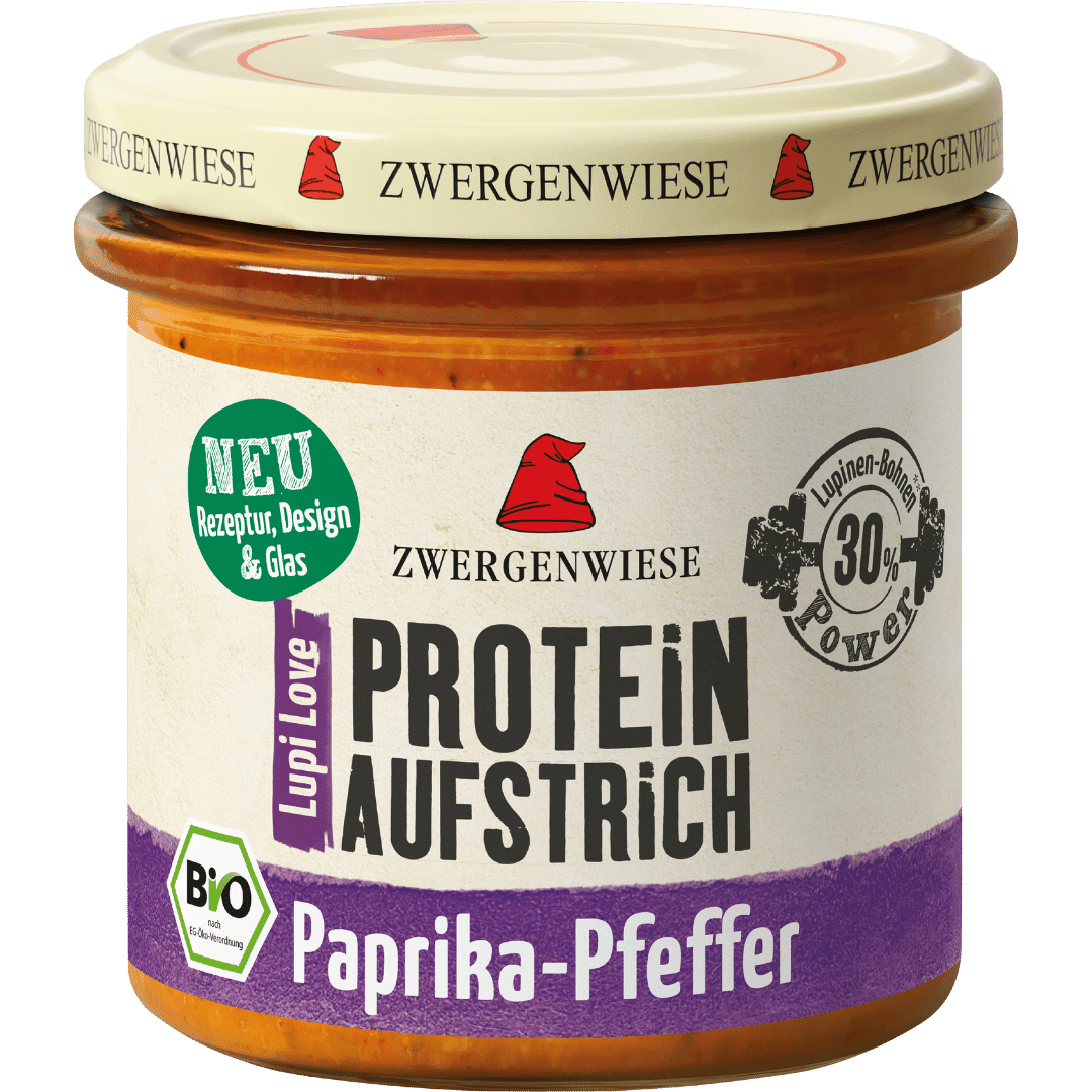 Bio LupiLove Protein Paprika Pfeffer Brotaufstrich von Zwergenwiese