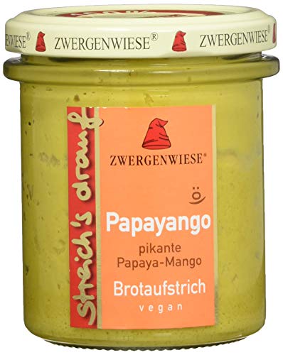 Zwergenwiese Bio Aufstrich streichs drauf Papayango (pikante Papaya-Mango) laktosefrei, 160 g von Zwergenwiese