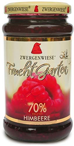 Zwergenwiese Bio Fruchtgarten Aufstrich Himbeere, 225 g von Zwergenwiese