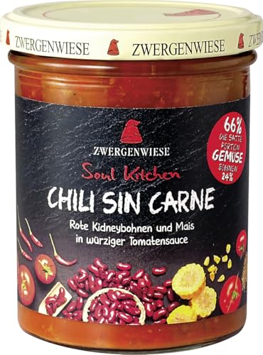 Zwergenwiese Bio Soul Kitchen Chili Sin Carne, 6 x 370g von Zwergenwiese