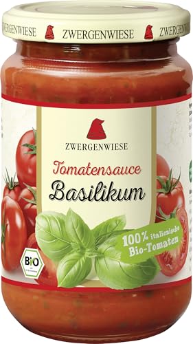 Zwergenwiese Bio Tomatensauce mit Basilikum, 6 x 340ml von Zwergenwiese