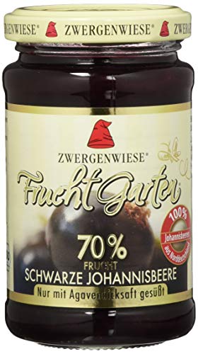 Zwergenwiese FruchtGarten Schwarze Johannisbeere, 6er Pack (6 x 225 g) von Zwergenwiese