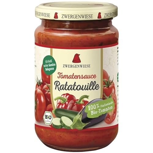 Zwergenwiese Tomatensauce Ratatouille ehem. Gemüse Bolognese - Bio - 340ml x 6-6er Pack VPE von Zwergenwiese