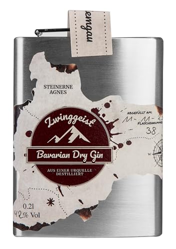 Zwinggeist- Bavarian Dry Gin - nachhaltige Herstellung, natürliche Botanicals - nach London Dry Verfahren- Gin-Geschenkset für Männer 0.2l (Steinerne Agnes. mild) von Zwinggeist Bavarian Dry Gin