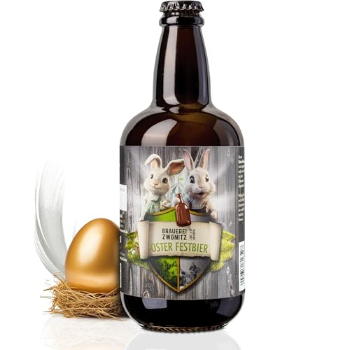 Brauerei Zwönitz Oster Festbier 0,75 Liter/Osterbier als kleines Ostergeschenk/Oster Bier/Kleinigkeit zu Ostern für Männer/Bier-Geschenkideen von Zwönitzer handwerklich gebraut