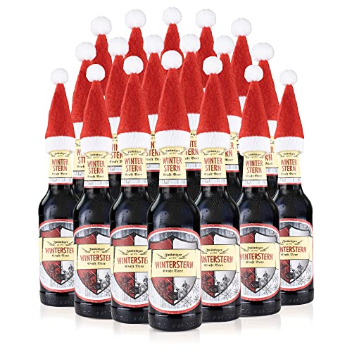 Brauerei Zwönitz Winterstern Craft Beer 18 x 0,33 Liter/Sächsisches Craft-Bier mit Weihnachtsmütze/Originelles Bier Geschenk/Malzaromatisch, feinherbes Bier mit leichter Süße von Zwönitzer handwerklich gebraut