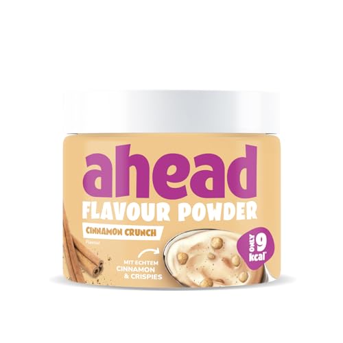 ahead Flavour Powder | Cinnamon 250g | 83 Portionen | Nur 10 kcal pro Portion | Kalorienarmes Geschmackspulver mit Inulin und Laktase | Geprüfte Qualität - Made in Germany von ahead