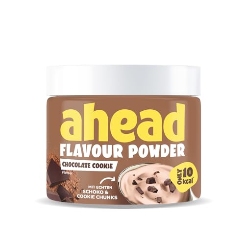 ahead Flavour Powder | Chocolate Cookie 250g | 83 Portionen | Nur 10 kcal pro Portion | Kalorienarmes Geschmackspulver mit Inulin und Laktase | Geprüfte Qualität - Made in Germany von ahead