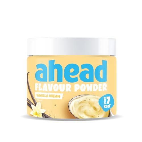 ahead Flavour Powder | Vanilla Dream 250g | 83 Portionen | Nur 10 kcal pro Portion | Kalorienarmes Geschmackspulver mit Inulin und Laktase | Geprüfte Qualität - Made in Germany von ahead