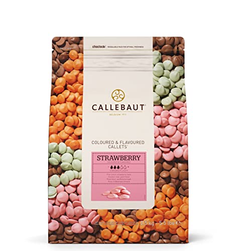 Callebaut Callets Erdbeere 2,5 kg, Erdbeerschokolade, Strawberry Chocolate von ak-colonia