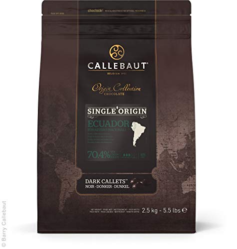 Callebaut Ecuador, 70,4 % Kakaogehalt, dunkle Kuvertüre, Callets 2,5kg, Backschokolade, Chips von ak-colonia