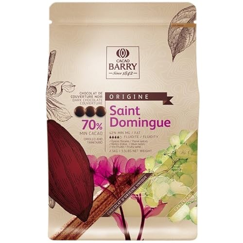 Dunkle Schokolade SAINT DOMINGUE Origine 70% Cacao Barry 2,5 kg, Callebaut von ak-colonia