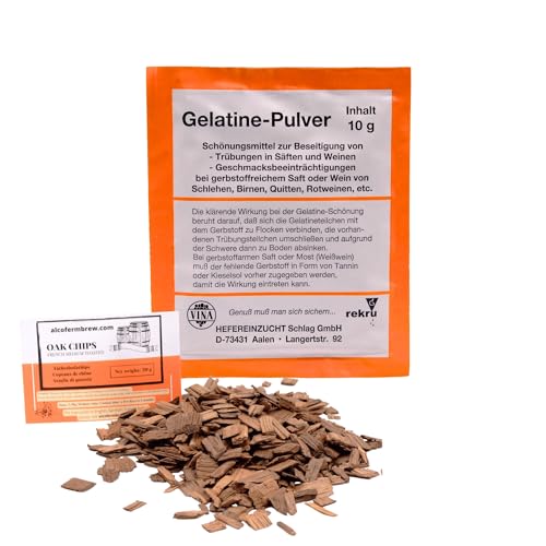 AlcoFermBrew Gelatine 10g - Vina Weinklärmittel, Schönungsmittel, Gelatine Pulver von AlcoFermBrew