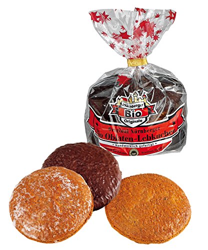 3 Feine Original Nürnberger Bio Oblaten-Lebkuchen, schokoliert/natur" von allBIO