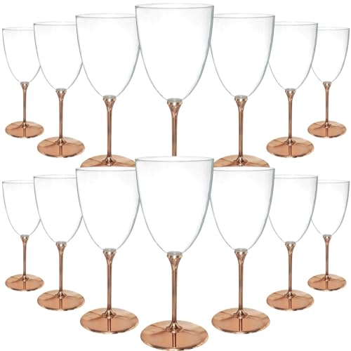 Amscan 350596 Wein-400 ml | 64 cm | Roségold | 20 Stück Stielwein von amscan