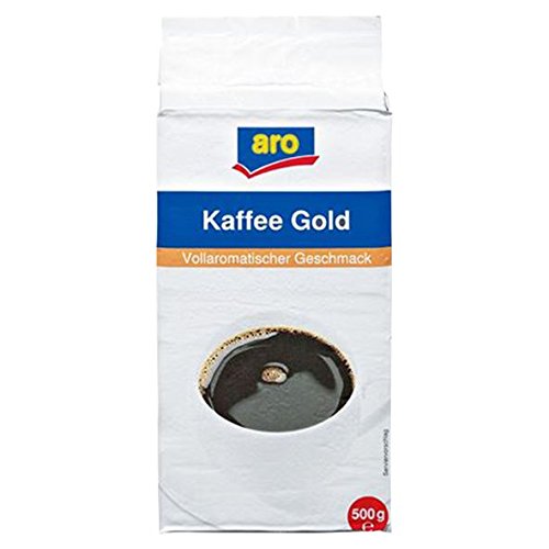 Aro Kaffee Gold gemahlen, 500g 1er Pack von aro