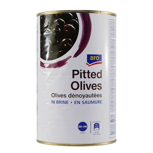 aro Pitted Schwarze Oliven ohne Stein 4,0KG von aro