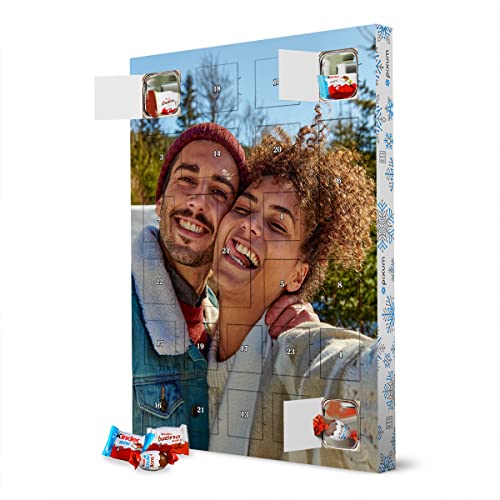 Pixum Adventskalender XXL mit Produkten von kinder® mit eigenem Foto - personalisierbares Geschenk - Dein Bild als Adventskalender - Schokoadventskalender selbst gestalten von artboxONE