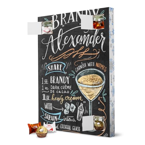 artboxONE Adventskalender XXL mit Pralinen von Ferrero Brandy Alexander Adventskalender Typografie von artboxONE