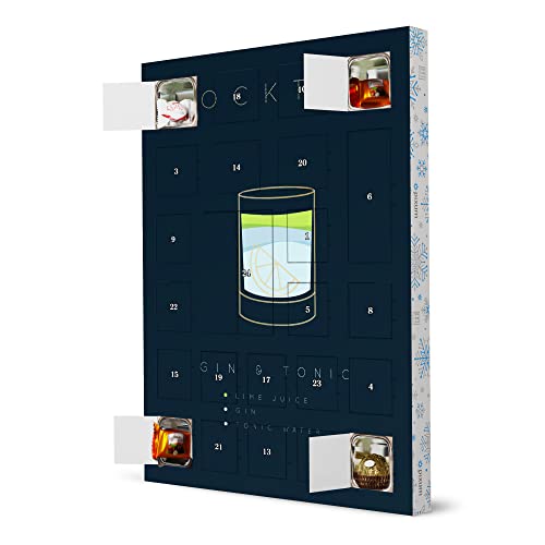 artboxONE Adventskalender XXL mit Pralinen von Ferrero Gin Tonic Cocktail Flat Blue Adventskalender Essen & Trinken von artboxONE