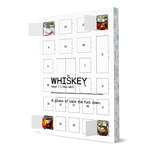 artboxONE Adventskalender XXL mit Pralinen von Ferrero Whiskey Quote Uncensored Adventskalender Typografie von artboxONE