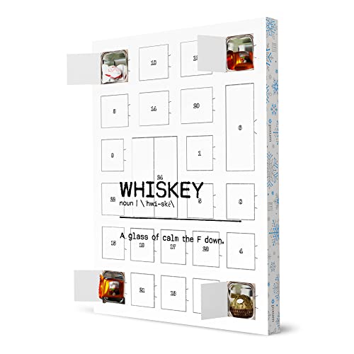 artboxONE Adventskalender XXL mit Pralinen von Ferrero Whisky Quote Censored Adventskalender Typografie von artboxONE