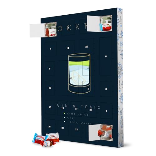 artboxONE Adventskalender XXL mit Produkten von Kinder® Gin Tonic Cocktail Flat Blue Adventskalender Essen & Trinken von artboxONE